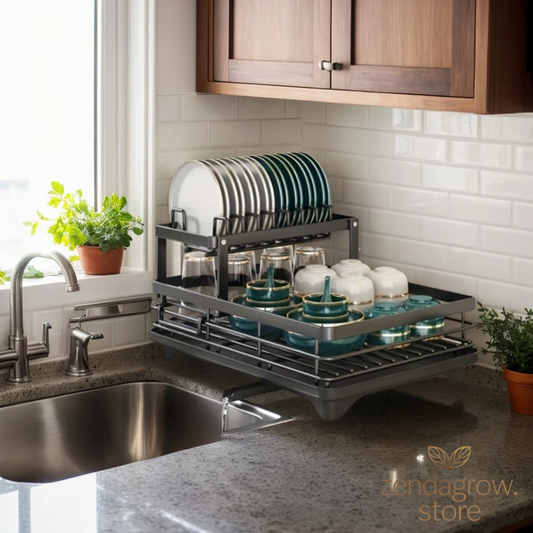 escurridor de vajilla expandible